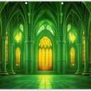 Polyester 10x8ft Green Castle Backdrop Fairytale Movie Photography Background Wonderland Birthday Kids Party Decorations Photo Booth Props
