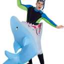 Morph Inflatable Shark Costume Adult Attack Bite Halloween Costumes for Adults