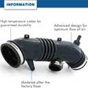 Air Intake Hose Compatible with Toyota Tacoma 1995 1996 1997 1998 1999 2000 - Intake Filter Tube Replaces # 1788162130, 696-018 - Air Intake Duct Tube Boot