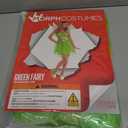 Morph Green Fairy Costume With Wings Women Halloween Costumes For Women Fairy Wings Green Dress Bell Womens Costume Adult (Large)
