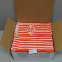500 Pcs Paper Popcorn Holders, 1 oz Red and White Striped Flat Bottom Supplies for Carnival Baseball Party Movie Theater Concession Stands Snack Bar, 3.54 x 2.36 x 8.27 Inches