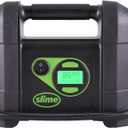 Slime 40047 Tire Inflator, Portable Car Air Compressor, Rugged, Inflate Right automatic shut off, with Digital 99 psi Display, Long Hose and LED Light, 12V, 4 min inflation