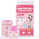 Pet Soft Disposable Dog Diapers - Female Dog Diapers with Adjustable Foam Tail Hole, Ultra Protection Puppy & Cat Diapers Wetness Indicator for Dogs in Heat or Incontinence,20pcs (S+,Red)