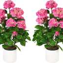 Artificial Trees for Home Decor-3FT Artificial Hydrangea Indoor with Pot - tall artificial plants UV Resistant for Indoor Outdoor Front Porch
