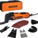 JORGENSEN Oscillating Tool 5Oscillation Angle, 4 Amp Oscillating Multi Tools Saw, 7 Variable Speed with 16-piece Electric Multitool Blades & Carrying Bag - 70800