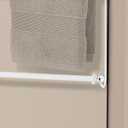 MyGift 3-Tier Over The Door Towel Holder, Bathroom Door Towel Bar, Over Shower Door Bath Shetts Drying Rack for Small Spaces, White Metal