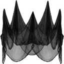 LessMo 200x80Inch (5x2m) Halloween Black Creepy Cloth for Party Decorations Outdoor Handing, Scary Spooky Fabric Gauze, Stretchy, Giant, for Outdoor, Yard, Doorways Entryways Windows Decor