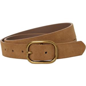 MJNUONE Leopard Print Belt for Women Leather Waist Belts Classic Needle Buckle Animal Printed forJeans dress Party Outfits (L (Waist 36-40 inches), Suede Tan)