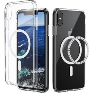 IDweel Magnetic for iPhone Xs Max Case, Compatible with Magsafe, Shockproof Shock Absorption, Slim Fit & Lightweight, Scratch-Resistant Protective Bumper Cover for iPhone Xs Max 6.5",HD Clear
