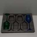 Multi Colored Wine Glasses Set of 6, 12oz Stemmed Glasses, Thick & Colorful, Dishwasher Safe Stemware for Red or White, Gift for Party, Holiday, Anniversary, Restaurant, Home Bar