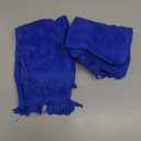 Fringed Reversible Fingertip Hand Towel (Size 11" W x 18" L) Terry Cotton Washcloth Set for Face and Bathroom use. (Royal, 3)