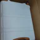 Kono Luggage Set 4 Piece Carry On Hardside Luggage with TSA Lock Spinner Wheels Carry On Suitcase Cream White