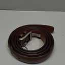 Perry Ellis Men's Timothy Leather Belt with Stitched Edges, Silver Prong Buckle, 1.5" Width (44, Brown)