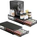 2 Pack Coffee Pod Drawer Compatible with Nespresso Original Line & Vertuo, Holds 80 Capsules, Adjustable Coffee Capsule Storage Organizer for Coffee Station, Home Kitchen & Office