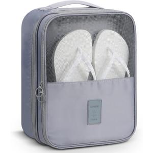 Mossio Shoe Bag Holds 3 Pair of Shoes for Travel and Daily Use Storage Pouch (Grey)
