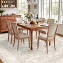 8x10 Area Rug Living Room, Vintage Neutral Washable Carpet Beige