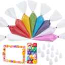 Decoden Cream Large 9PCS Premium Texture Fake Whipped Cream Glue, Decoden Kit, Fake Icing Frosting Whipped Clay with Piping Bags for Crafts and DIY Projects (Rainbow Set)