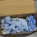 Suncalla 60 Pcs Artificial Hydrangea Flowers Bulk Silk Hydrangea Full Flowers Heads with Stems for Wedding, Home Table Centerpieces, Garden, Baby Shower, Party Decoration(Blue)