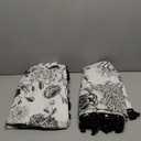 F-CHU Bohemian Curtains for Bedroom 63 Inch Length French Country Floral Drapes Farmhouse Rustic Window Curtain Panels for Bedroom Chic Cotton Linen Blend Toile Curtain，1 Panel