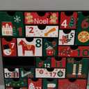 LARAINE Advent Calendar 2025 Christmas 15 Inch Wooden with Drawers, Christmas Holiday illustration Wood Advent Calendar for Kids Adults, Xmas Decorative 24 Empty Boxes to Fill