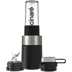 Personal Blender, 1100W Powerful for Shakes and Smoothies, 6 Titanium Blades, 16 Oz To-Go Sports Portable Blender Bottle, for Kitchen, Frozen Fruit, Ice, Nut (Black)