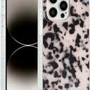 SCORPIFY for iPhone 15 Pro Case [Compatible with MagSafe] with Pink Tortoise Shell Design, Cute Brown Magnetic Phone Cover for Women Girls, Slim Shockproof Bumper with Stylish Pattern