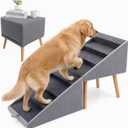Wooden Dog Stairs for Bed - 2-in-1 Converts to Ramp & Nightstand