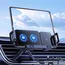 DICMKY Wireless Car Charger Mount Holder for Samsung Galaxy Z Fold 7 6 5 4 3 2, Rotatable Air Vent Dual Coils Auto Clamping Fast Charging Phone Holder for iPhone 16 15, Samsung S25, Google Pixel 9 Pro