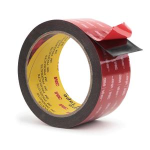 3M Heavy Duty Double Sided Tape 2''x15.4Ft, 5952 VHB Mounting Tape 0.043in Thick Black Adhesive Waterproof Heat Resistant Foam Tape for Automotive Car Home Office Deco Indoor Outdoor
