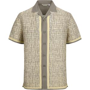 Alex Vando Mens 4-Way Stretch Wrinkle Free Business Casual Dress Shirt (L)