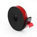 WochiTV Adhesive Rubber Strips Rolls, 1" Wide x 1/4" Thick x 5 ft Long Self Stick Neoprene Rubber Perfect for DIY Gasket Material, Sealing, Liner, Shield, Padding, Mat