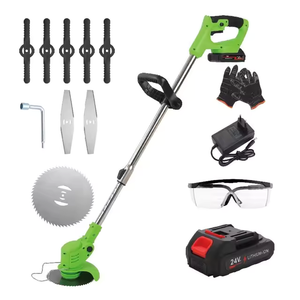 21V 1800W Cordless Steel Brush Cutter Machine Battery-Powered DIY Lawn Mower for Grass Trimming Projects