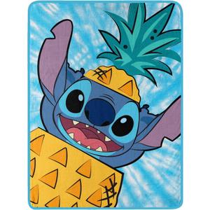 Northwest Lilo and Stitch Micro Raschel Throw Blanket, 46" x 60", Pineapple Surprise