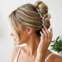 CAKURE Gold Claw Clip Fancy Hair Clips Rhinestone Hair Claw Clips Sparkly Hair Accessories for Women (Pack of 2) (a-gold&silver)