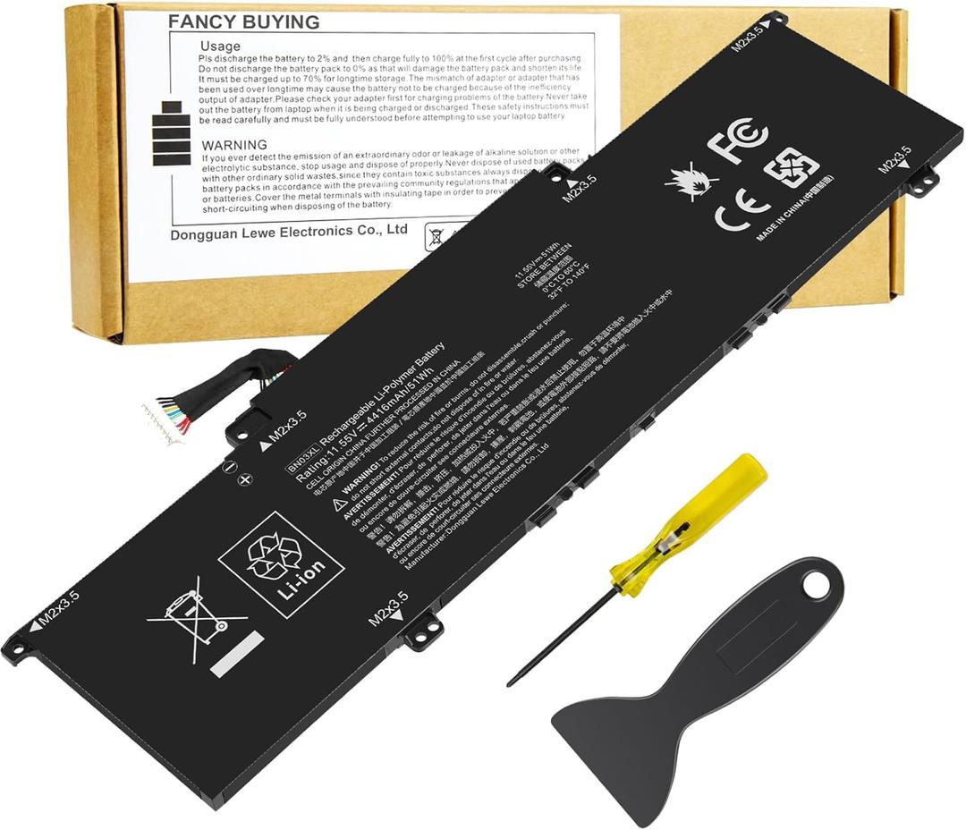 BN03XL Laptop Battery for HP Envy 13 13-BA 13-AR 13-AY 13-ay0xx Envy X360 15 2020 15M-EE 15M-ES 15-ES 15M-EE0013DX 15M-EE0023DX 15m-ee0xxx, HSTNN-OB1O HSTNN-DB9N L73965-271 L76985-271 L77034-005