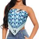 AWAYTR 35 Satin Head Scarves Women Like Silk Scarf Hair Bandanas Women Matte Neck Scarf Head Wrap Hair Headscarf