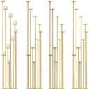4pcs 9 Arm Candelabra, Floor Candle Holders Tall Set for Wedding Aisle Decoration,Gold Candelabras for Fireplace,Candle Stand Fit for Flameless or Wax (46.3 inch 4 pcs)