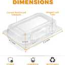 Zezzxu 40 Pack Clear Hinged Plastic Containers, Sturdy To Go Clamshell Food Containers with Lids, Disposable Take Out Boxes for Desserts Cake Slices Sandwich Salad Cookies (7.2 4.7 3 Inches)