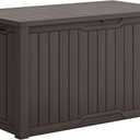 YITAHOME XXL 240 Gallon Large Outdoor Storage Deck Box for Patio Furniture, Outdoor Cushions, Garden Tools and Sports/Pools Equipment, Weather Resistant Resin, Lockable (Dark Brown)