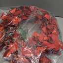 Syhood Valentines Day Decorations Glitter Berry String Garland 6ft Red Lighted Holly Leaves Artificial LED Valentines Garland for Indoor Outdoor Wedding Fireplace Mantel