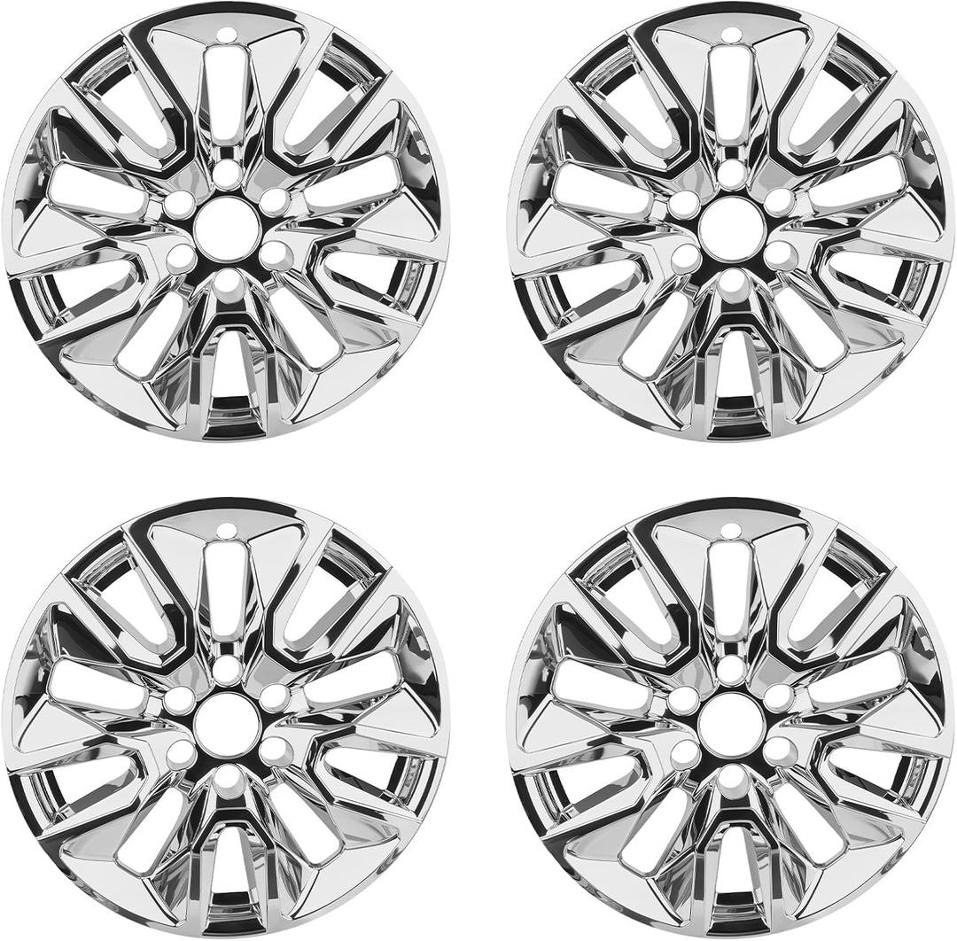 Wheel Skins Compatible with Chevy Silverado 1500; Tahoe; Suburban 2019-2024; 20 inch Premium Wheel Covers; Set of 4 Packs (Chrome)