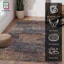 RUGSURE Washable Area Rug - 1/6 Thick - Stain & Water Resistant Non-Slip - Resistant Rug for Living Room, Bedroom, Nursery, Pet & Child Friendly, Vintage Charm Area Rugs (Rust, 9' x 12')