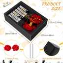 CroBlissful Graduation Money Box for Cash Gift Money Gift Box for Cash Gifts with 2 Velvet Rose Flower 6 Acrylic Bill Tubes for College, Middle, and High School Graduates(Graduate 2026,Black)