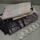 Forest Deer Shower Curtain Foggy Wildlife Hunnting Rustic Cabin Lodge Country Farmhouse Pine Tree Grey Elk Moose Shower Curtains Set Bathroom Polyester Fabric with Hooks (70" W x 70" L)