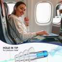 Ear Plugs for Airplane Pressure Relief, 2 Pairs Adults Soft Silicone Reusable Airplane Earplugs 26dB, with Silicone Connector Cord, Travel Essentials for Flying, Ear Protection Earplugs for Plane