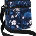 KAMO Multifunction Phone Waist Bag - One Shoulder Diagonal Crossbody Purse for Women & Men (One Size, Blue-Cotton)
