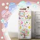 4 x Easter Window Clings Decorations - 9 Sheets Double-Sided Reusable Bunny Egg Flower Stickers, Anti-Collision Spring Decor for Glass, Mirror, Tile - Perfect for Home, Office & Classroom