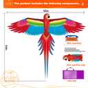 Parrot Kite for Kids & Adults, Outdoor Kite, Perfect for Beginners, Easy to use, Ideal for Beaches, backyards, Grassy Areas