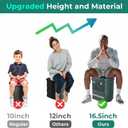 2026 Upgraded XL Portable Toilet for Adults,Tall Camping Toilet with Lid and Convenient Carry Bag, Portable Potty for Camping, Hiking, Car Travel,Truck, RV, Boating, Road Trips, Beach (Green, 16.5''H)