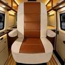 Dulepax RV Seat Covers for Captains Chairs, 2 Pack Motorhome Seat Protectors with Armrest Covers, Breathable PU Leather Seat Chair Cover for Class A Camper Van Trailer